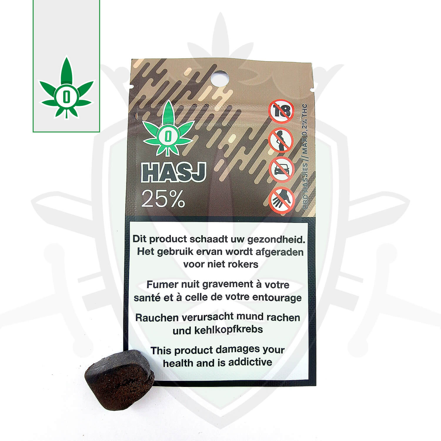 Hasj 25% 3 gram bag - Cannabis Zero